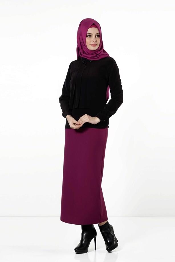 Vêtements hijab  EMBELLISHED BLOUSE 8661  - TRENDTESETTÜR