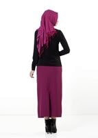 Vêtements hijab NOIR CHEMISIER À EMBELLIE 8661 