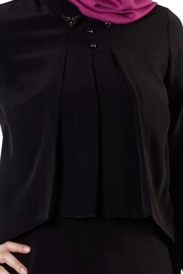 Vêtements hijab  EMBELLISHED BLOUSE 8661  - TRENDTESETTÜR