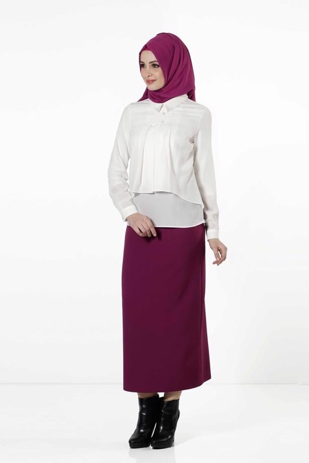 Vêtements hijab  EMBELLISHED BLOUSE 8661  - TRENDTESETTÜR