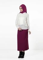 Vêtements hijab ÉCRU CHEMISIER À EMBELLIE 8661 