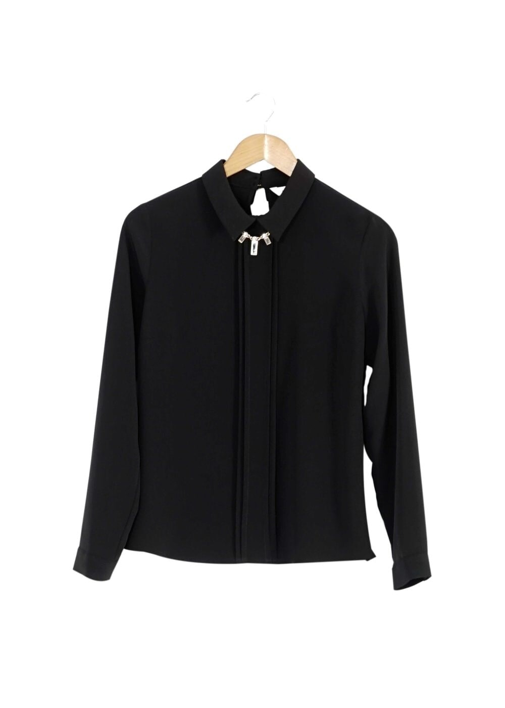 Vêtements hijab NOIR CHEMISIER EN MOUSSELINE 8668 