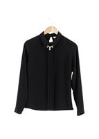 Vêtements hijab NOIR CHEMISIER EN MOUSSELINE 8668 