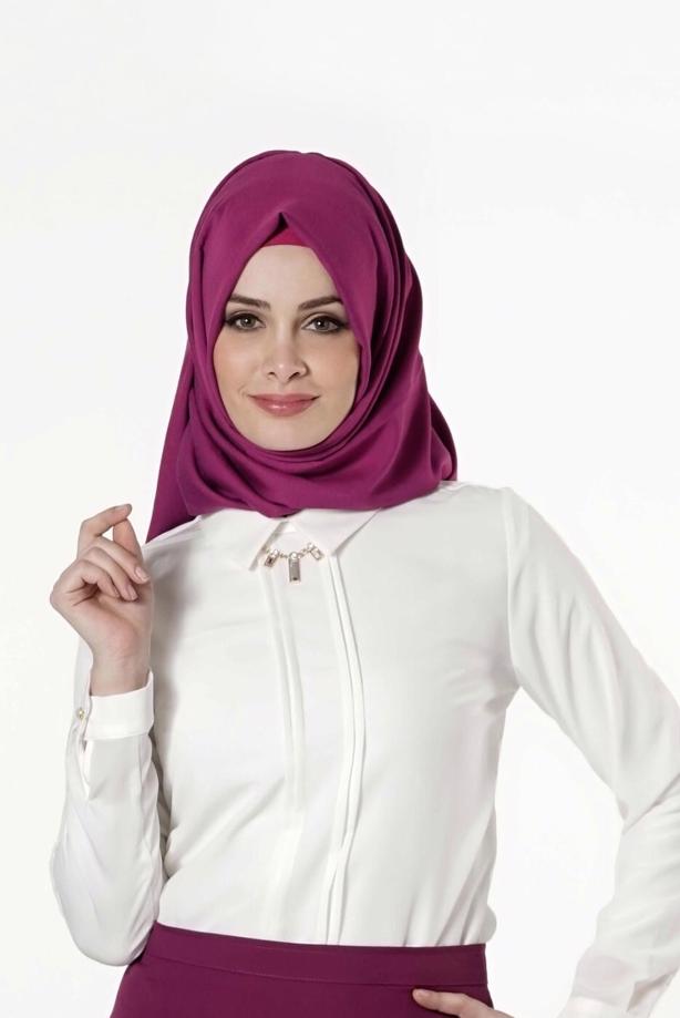 Vêtements hijab  CHIFFON BLOUSE 8668  - TRENDTESETTÜR