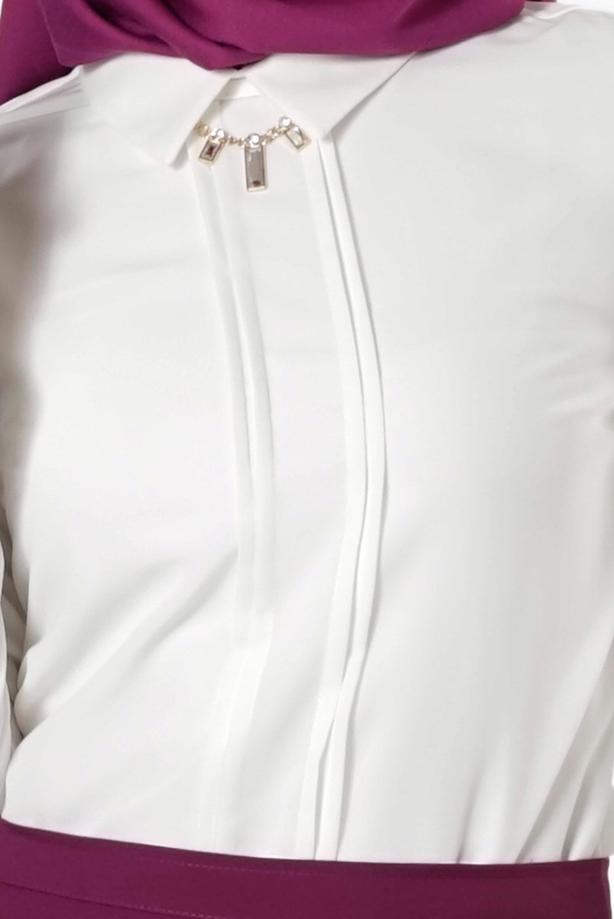 Vêtements hijab  CHIFFON BLOUSE 8668  - TRENDTESETTÜR