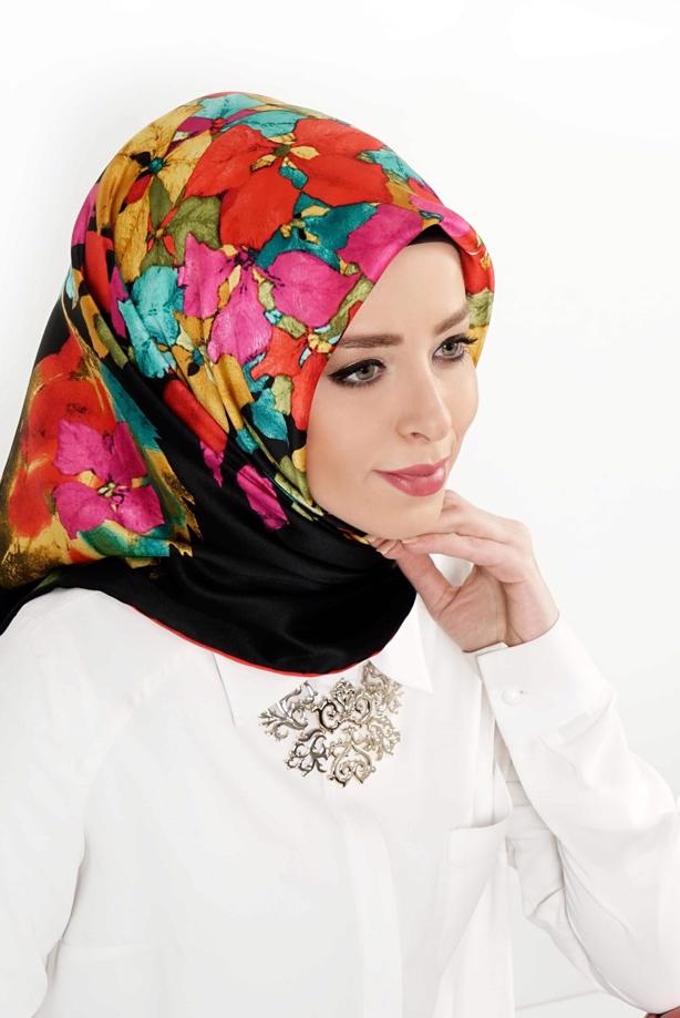 Vêtements hijab NOIR T 27630 Piramit Rayon Eşarp - TRENDTESETTÜR
