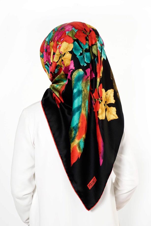 Vêtements hijab NOIR T 27630 Piramit Rayon Eşarp - TRENDTESETTÜR