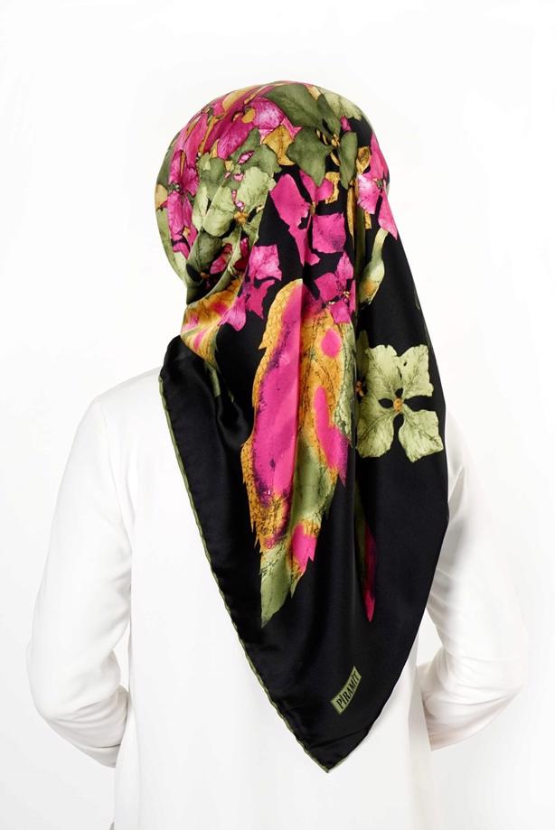 Vêtements hijab VERT T 27630 Piramit Rayon Eşarp - TRENDTESETTÜR