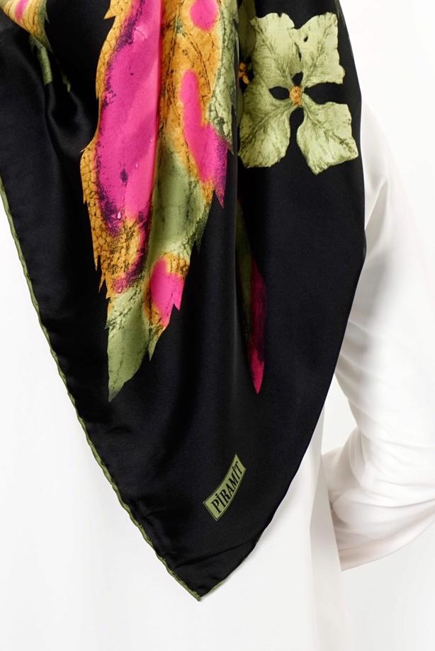 Vêtements hijab VERT T 27630 Piramit Rayon Eşarp - TRENDTESETTÜR