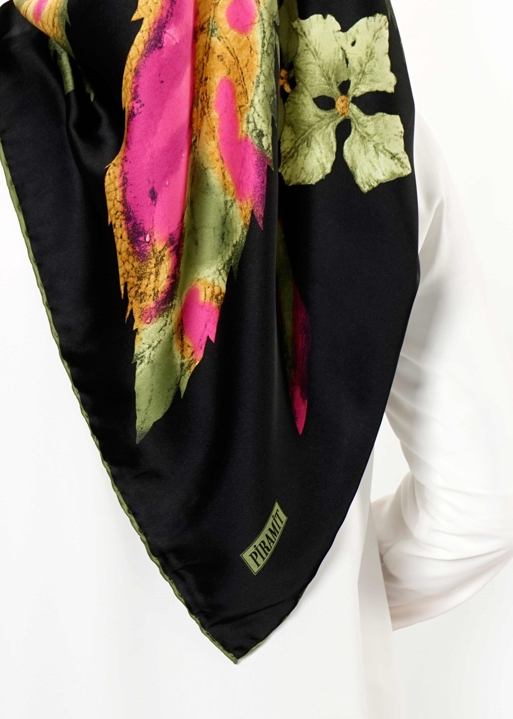 Vêtements hijab VERT T 27630 Piramit Rayon Eşarp