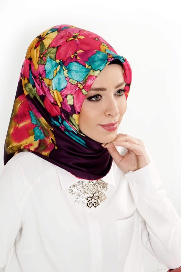 Vêtements hijab POURPRE T 27630 Piramit Rayon Eşarp - TRENDTESETTÜR