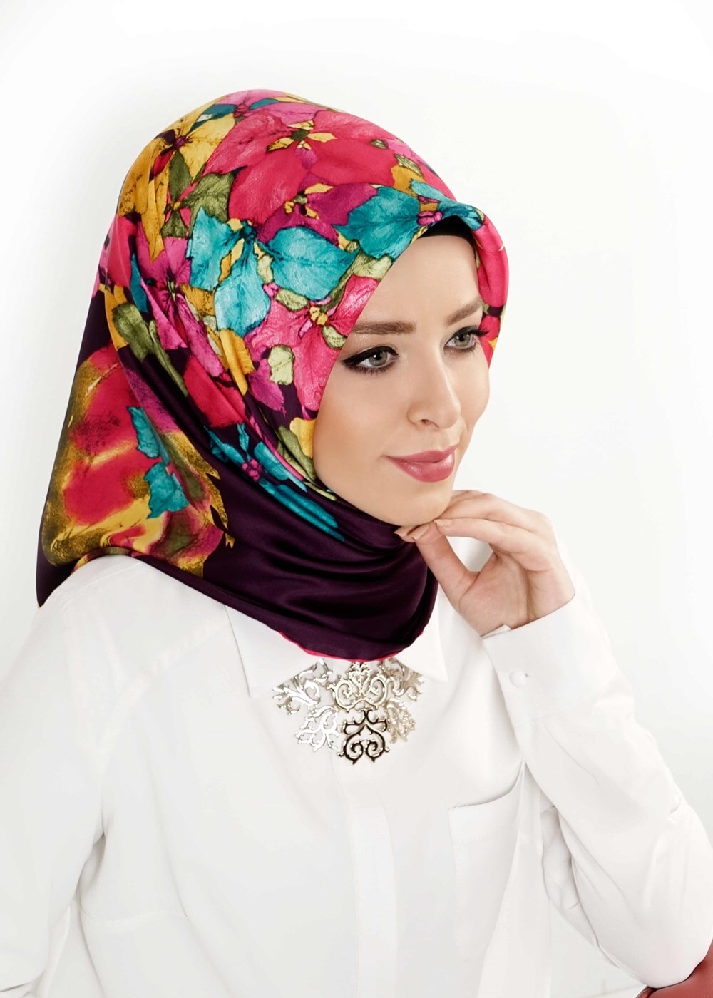 Vêtements hijab POURPRE T 27630 Piramit Rayon Eşarp