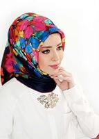 Tesettür giyim LACİVERT T 27630 Piramit Rayon Eşarp