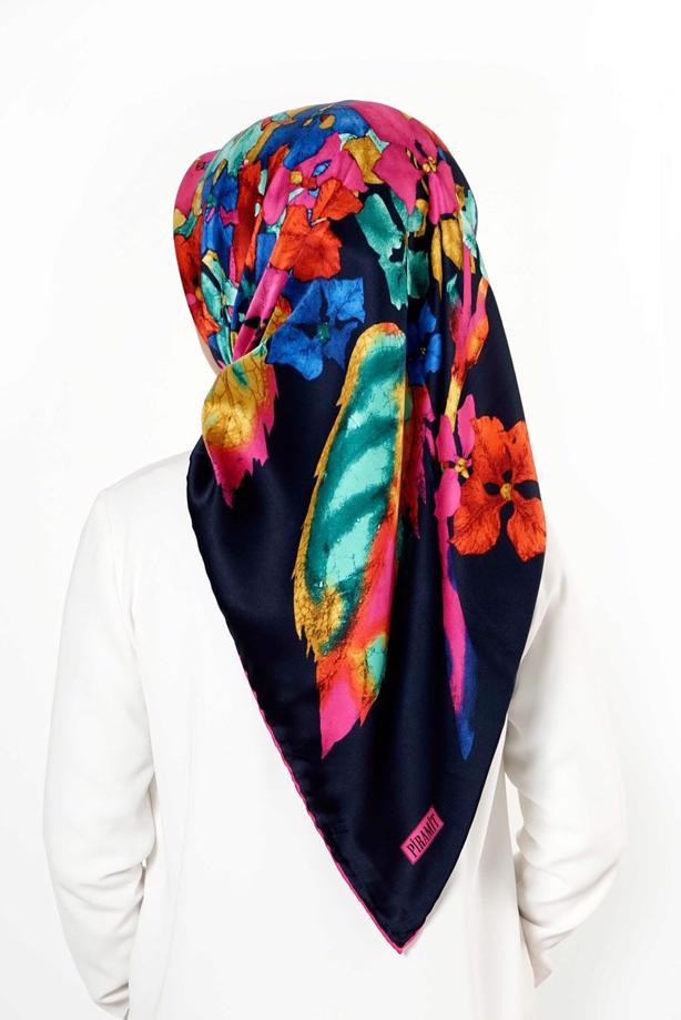 Vêtements hijab BLEU MARINE T 27630 Piramit Rayon Eşarp - TRENDTESETTÜR