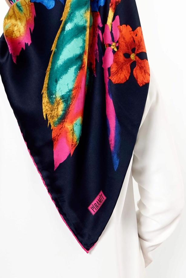 Vêtements hijab BLEU MARINE T 27630 Piramit Rayon Eşarp - TRENDTESETTÜR