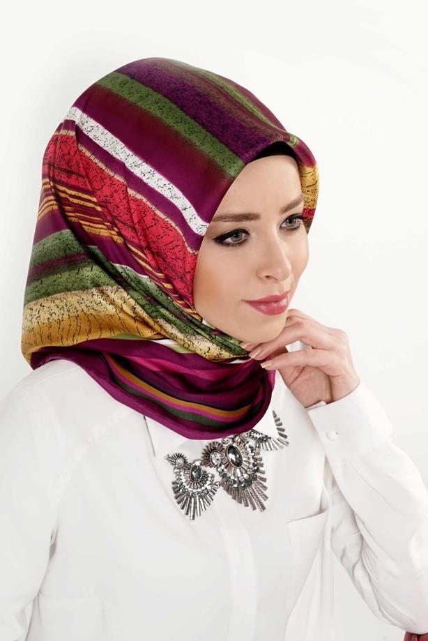 Vêtements hijab FUCHSIA T 27631 Piramit Rayon Eşarp - TRENDTESETTÜR