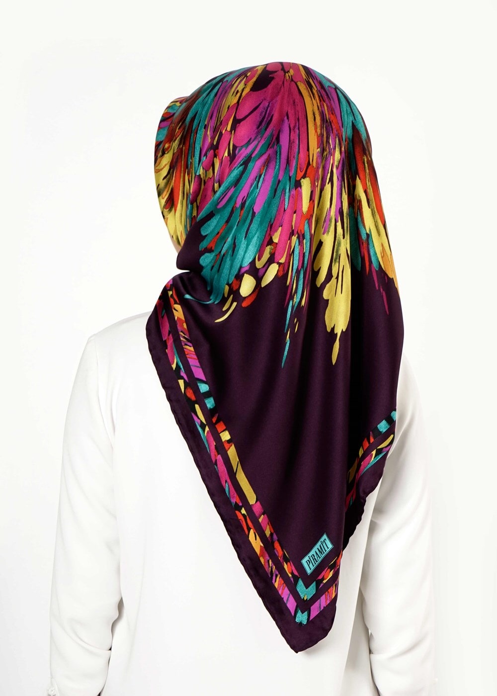 Hijab clothing PURPLE T 27632 Piramit Rayon Eşarp