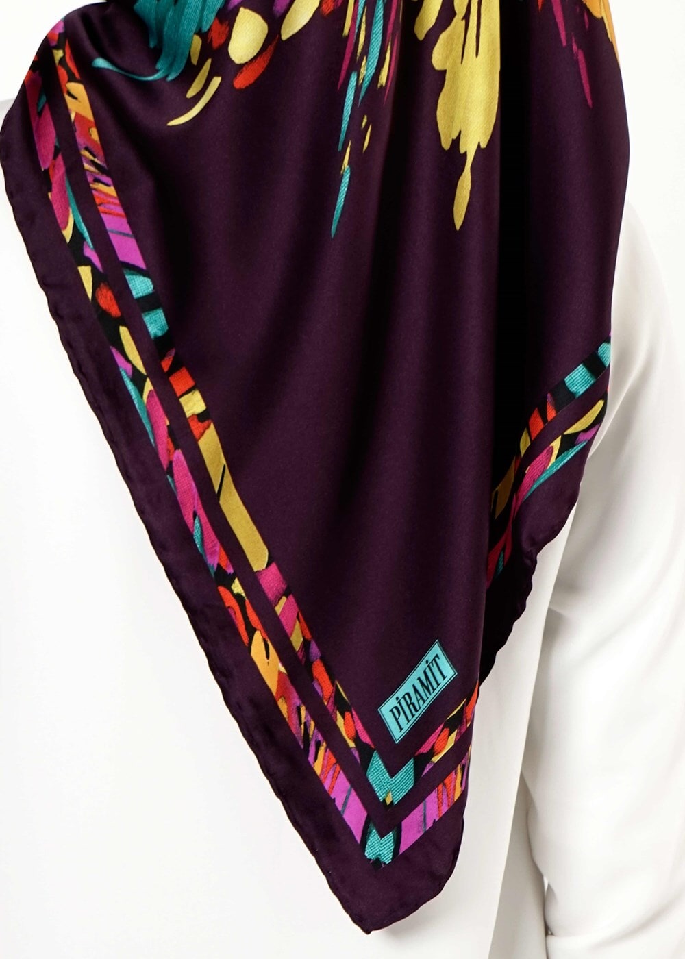 Hijab clothing PURPLE T 27632 Piramit Rayon Eşarp