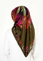 Vêtements hijab KAKI T 27632 Piramit Rayon Eşarp