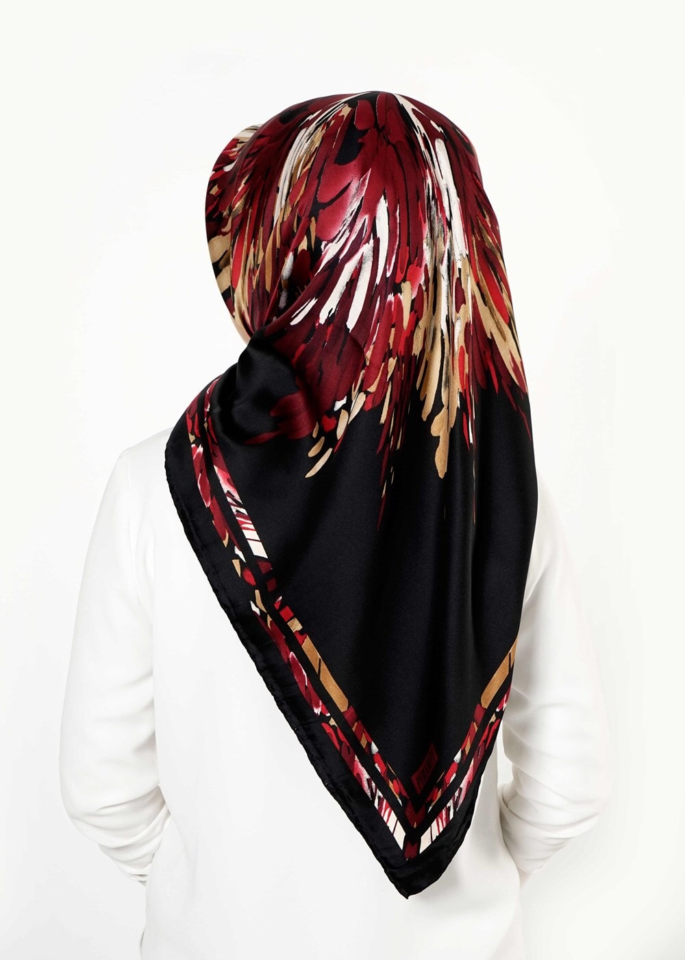 Hijab clothing BLACK T 27632 Piramit Rayon Eşarp