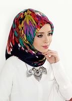 Vêtements hijab BLEU MARINE T 27632 Piramit Rayon Eşarp