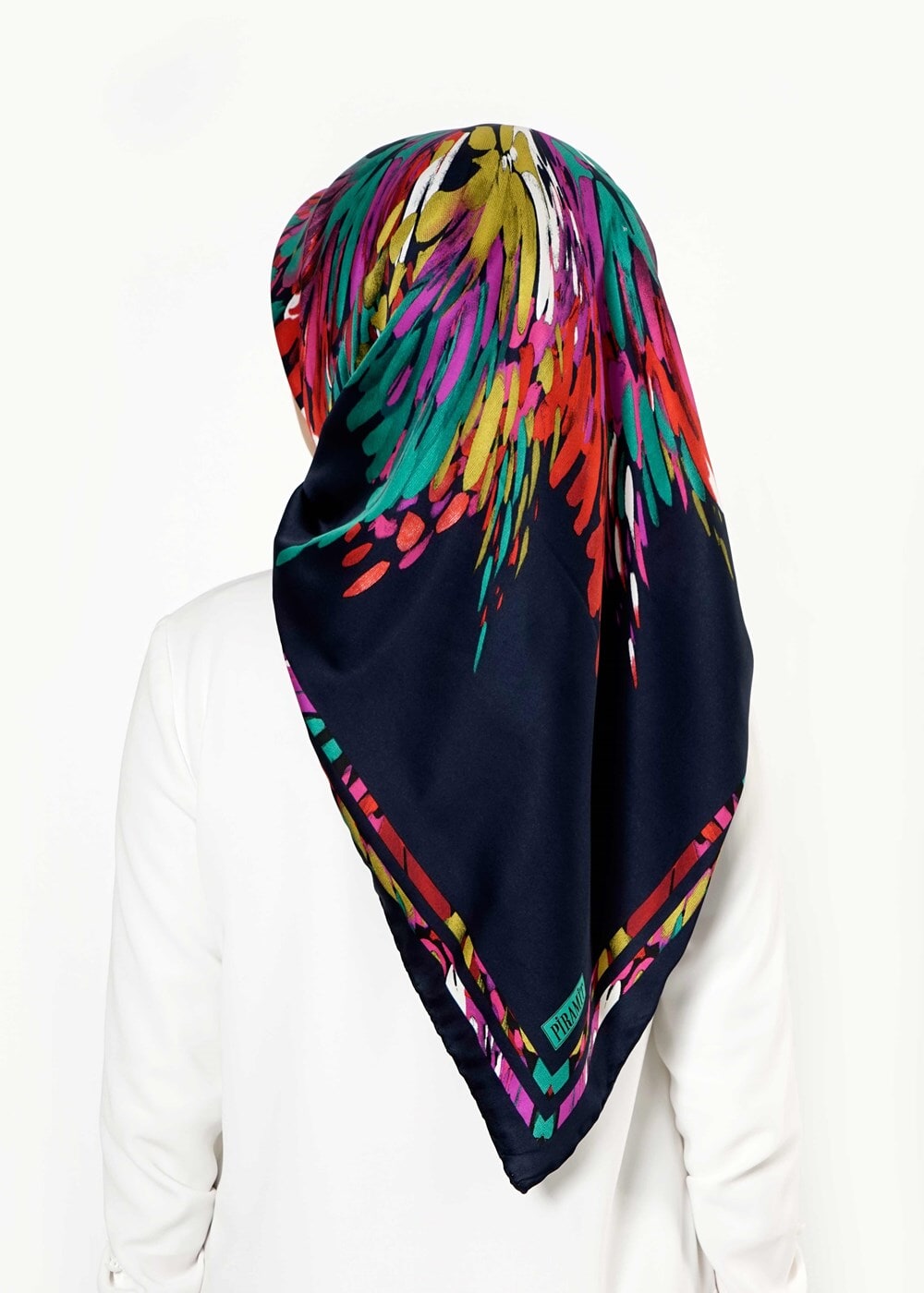 Vêtements hijab BLEU MARINE T 27632 Piramit Rayon Eşarp