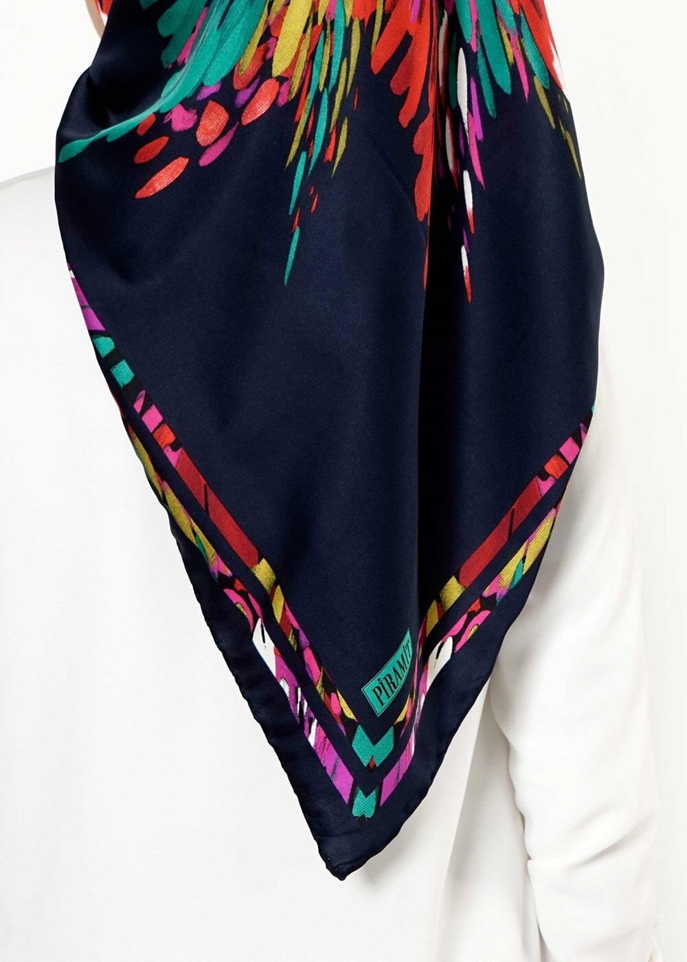 Vêtements hijab BLEU MARINE T 27632 Piramit Rayon Eşarp