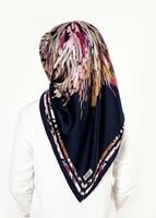 Hijab clothing NAVY BLUE T 27632 Piramit Rayon Eşarp