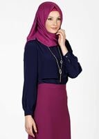 Tesettür giyim LACİVERT 4368 BLUZ