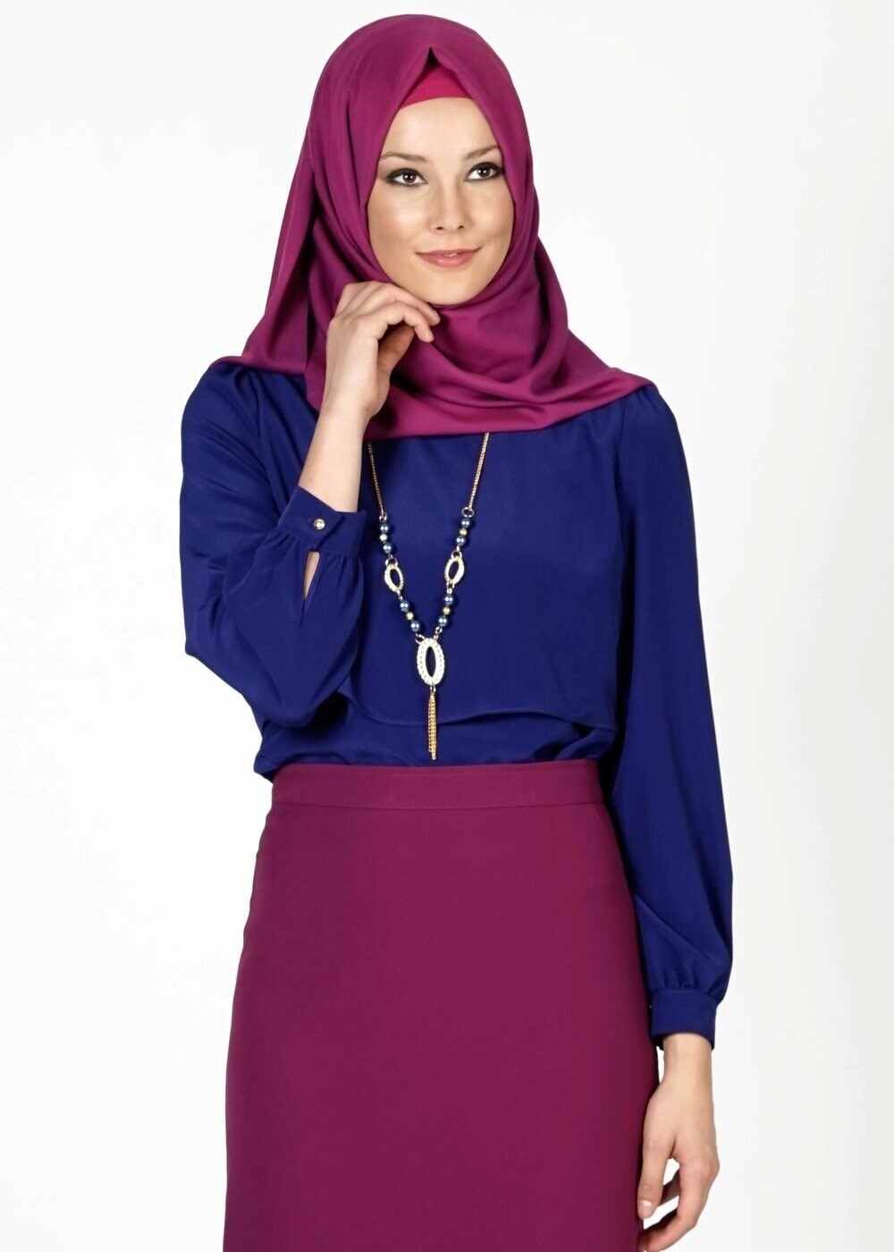 Tesettür giyim LACİVERT 4368 BLUZ