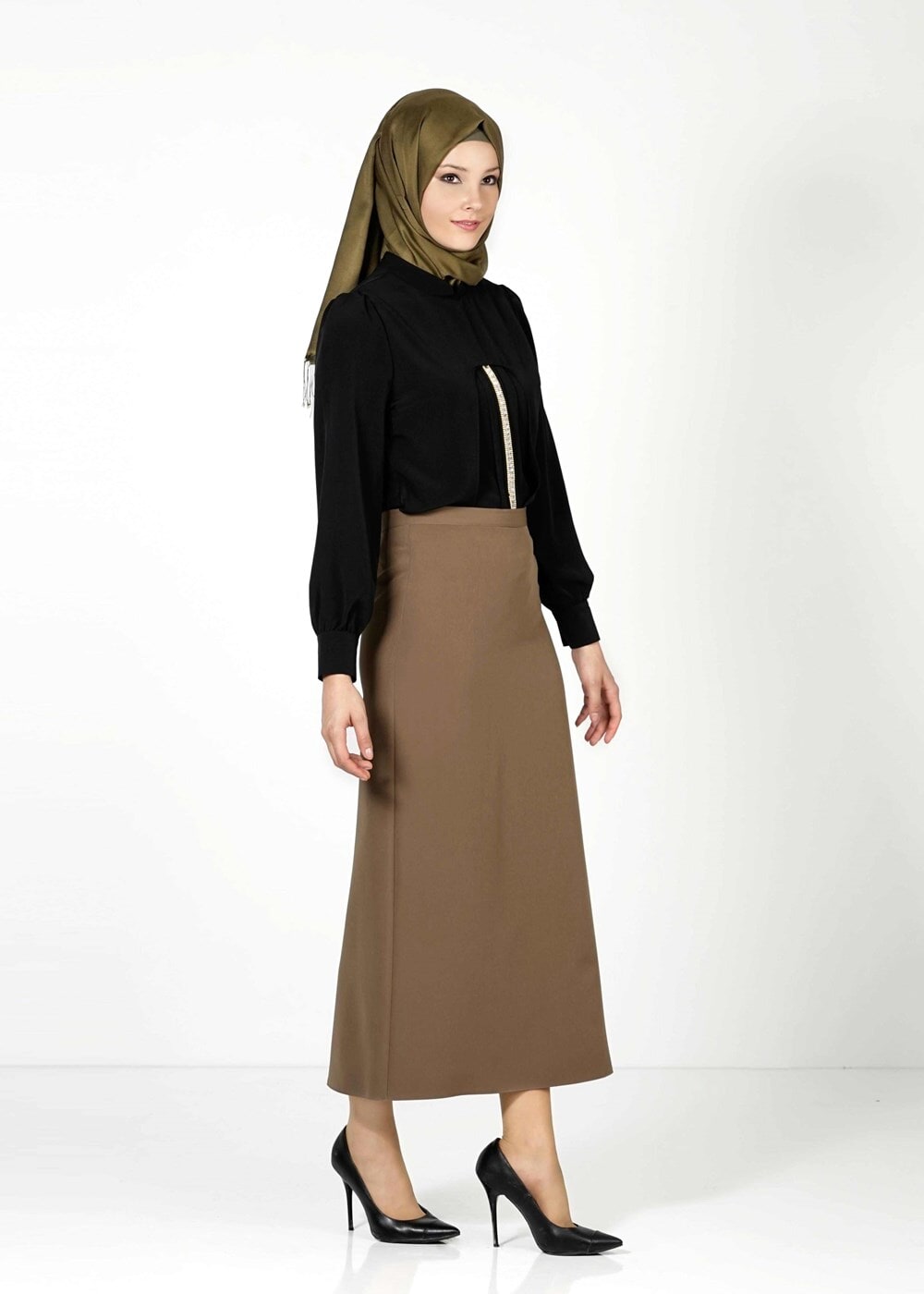 Tesettür giyim SİYAH 4385 BLUZ