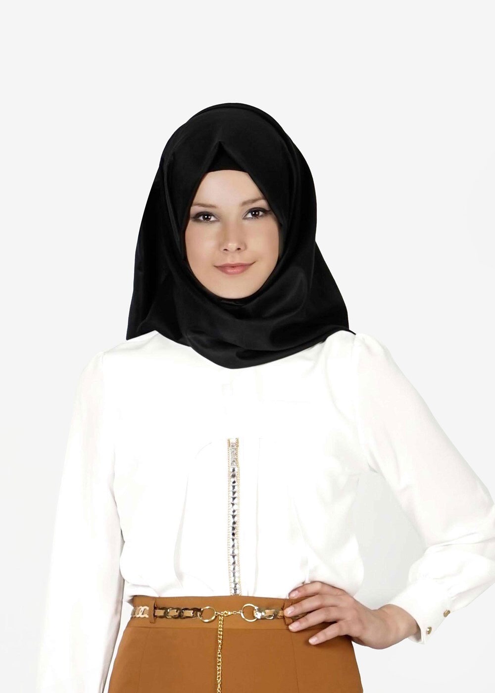 Tesettür giyim KREM 4385 BLUZ