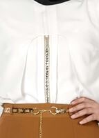 Tesettür giyim KREM 4385 BLUZ