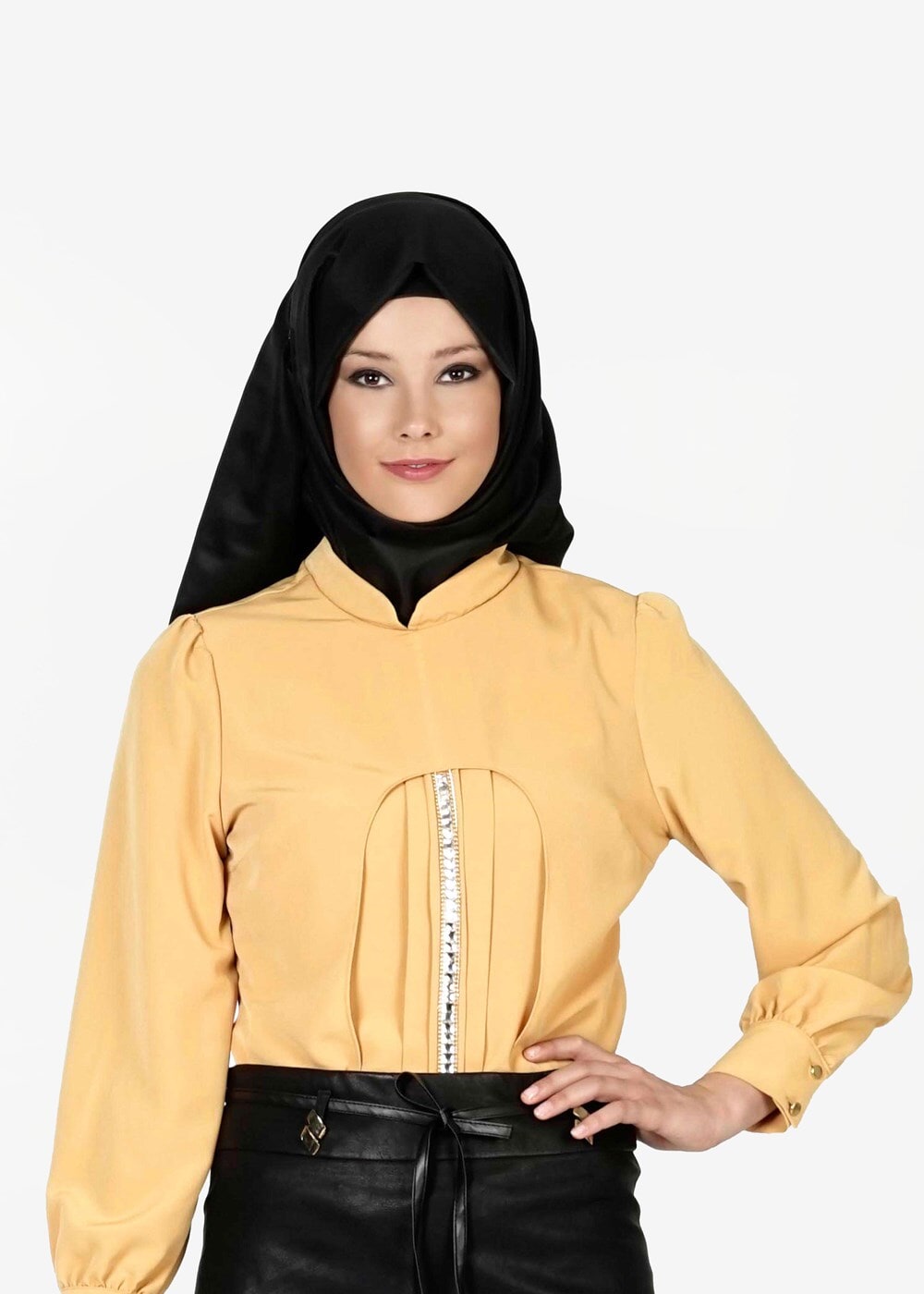 Tesettür giyim TURUNCU 4385 BLUZ