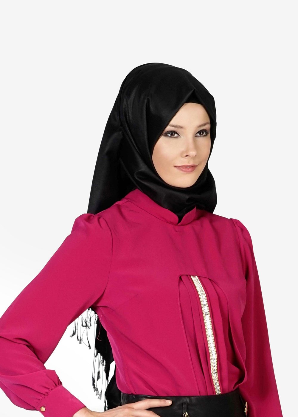 Tesettür giyim FUŞYA 4385 BLUZ