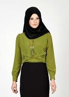 Tesettür giyim YEŞİL 4388 BLUZ