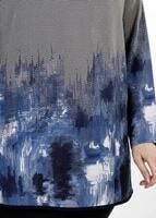 Vêtements hijab BLEU MARINE CHEMISIER À IMPRIMÉ 5322 