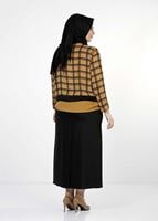 Vêtements hijab ORANGE CHEMISIER À CARREAUX 5341 