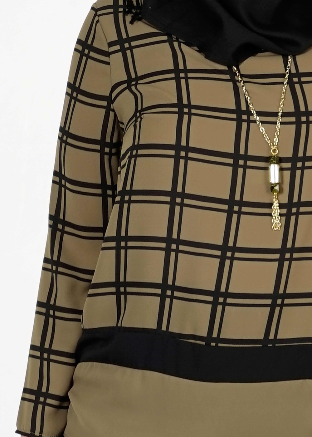 Tesettür giyim HAKİ 5341 BLUZ