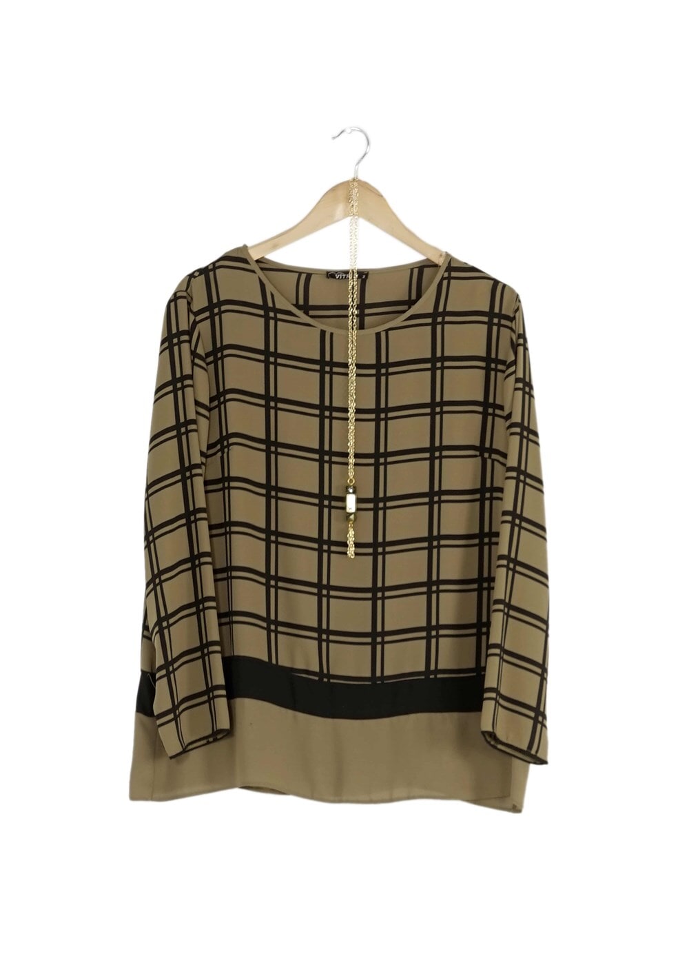 Tesettür giyim HAKİ 5341 BLUZ