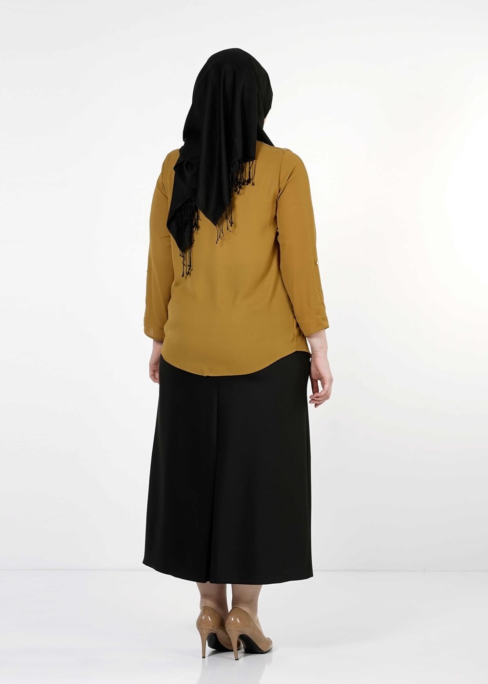 Vêtements hijab ORANGE CHEMISIER À POIS 5342 