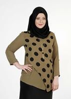 Vêtements hijab KAKI CHEMISIER À POIS 5342 