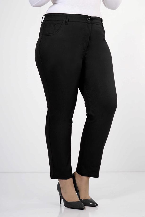 Vêtements hijab NOIR PANTALON EN COUTIL 9361  - TRENDTESETTÜR