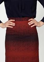 Tesettür giyim LACİVERT DÜĞMELİ DESENLİ ETEK 896 