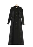 Tesettür giyim SİYAH DESENLİ PARDESÜ 7299 