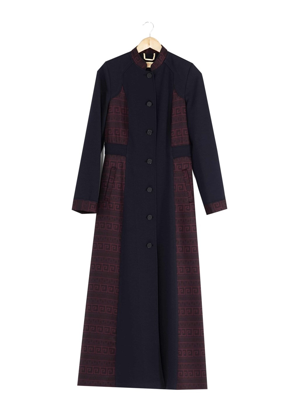 Tesettür giyim LACİVERT DESENLİ PARDESÜ 7299 