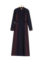 Tesettür giyim LACİVERT DESENLİ PARDESÜ 7299 