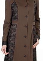 Tesettür giyim VİZON DESENLİ PARDESÜ 7299 