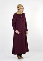 Hijab clothing PLUM HIDDEN BUTTONED TOPCOAT 7314