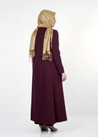 Hijab clothing PLUM HIDDEN BUTTONED TOPCOAT 7314